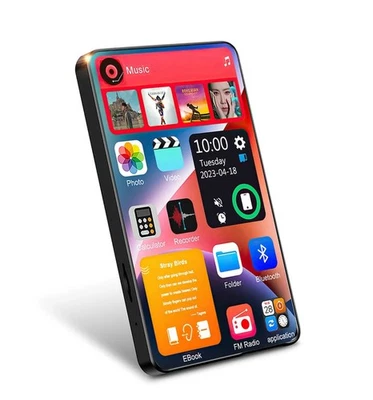 Support 256GB 4" Bluetooth LED MP3/MP4 Lossless Music Player FM Radio Recorder - image 1 of 4