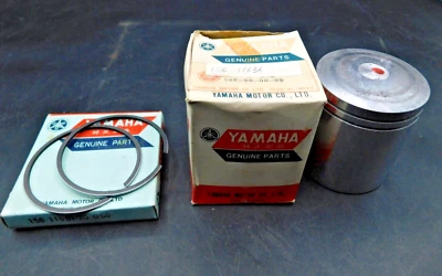 NOS OEM Piston & Rings, +.50, 2nd Over, Yamaha 1966 YDS3 YDS3C, 1967 YDS5 DS5 - Image 1 of 4