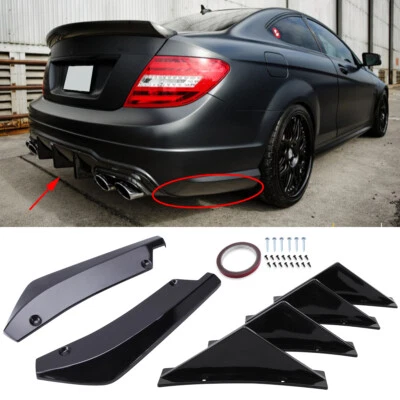 Difusor trasero para Mercedes Benz C63 AMG aletas de tiburón divisor alerón labial Canard Foto 1 de 4