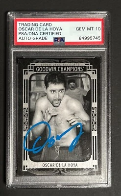 Oscar De La Hoya Signed 2015 UD Goodwin Champions Card #101 PSA Slabbed Gem 10 - Image 1 of 2