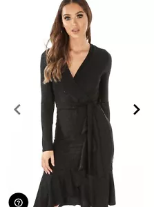 Women Midi Lurex Wrap Dress From Silk Fred UK NWT Size Medium - Picture 1 of 6