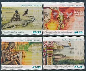 2015 PAPUA NEW GUINEA TRADITIONAL PAINTINGS SET OF 4 FINE MINT MNH - Bild 1 von 1