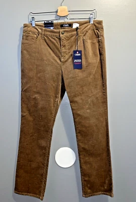 Chaps Ralph Lauren Madden Straight Corduroy Pants Womens 12 Short Slim Stretch - Image 1 of 4