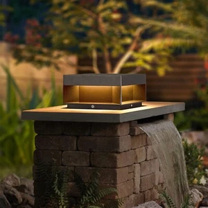 MVBT Outdoor Modern Post Light, LED Fence Deck Column Cap Lamp IP65 Waterproof - Picture 1 of 8