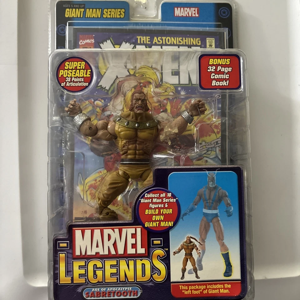 Figura de acción Marvel Legends Sabretooth Giant Man serie BAF 2006 Toy Biz Foto 1 de 1