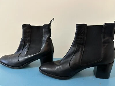 Reed Krakoff Womens Black Leather Ankle Boots Made In Italy EU size 41 US 10.5 - Image 1 of 4