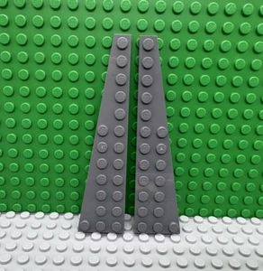 Lego 1 pair Dark Bluish Gray 12x3 wedge plate wings ship NEW - Picture 1 of 1