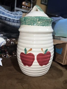 (1) Barattolo biscotti grande vintage alla moda modello mela bianca - Foto 1 di 2