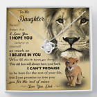 To My Daughter Necklace Love Dad, Lion Necklace, Gift Birthday, Holiday