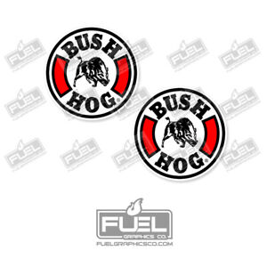 Bush Hog Premium Vinyl Decal Sticker 2-Pack - Front End Loader Attachments
