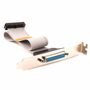DB25 LPT1 Parallel 25-Pin Printer Port Full Height Bracket 12" Cable 1PC USA - Picture 1 of 6