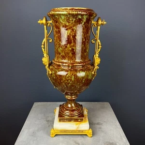 Museum Sevres 1886 Florence model vase with bronze faux marble porcelain France - Bild 1 von 24