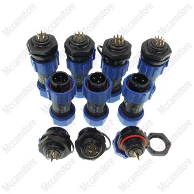 WEIPU SP17 2-10Pin Electrical Wire Cable Connector,Circular Waterproof Plug IP68 - Image 1 of 4