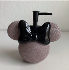 DISNEY Minnie MOUSE Rose Gold Glitter SOAP Lotion DISPENSER With PUMP