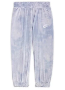 Nike Tie Dye Velour Joggers~Little Girls 6 or 6X~NEW~Pure Violet~361547~Pants - Picture 1 of 9