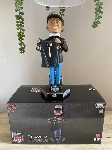 JUSTIN FIELDS Chicago Bears / Ohio State Buckeyes NFL Draft Day Bobblehead #/321 Cover
