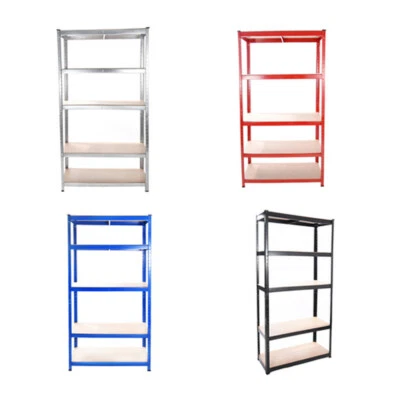 5 Tier Metal Shelving Bays Unit Boltless Racking Shelves Heavy Duty Storage Shed