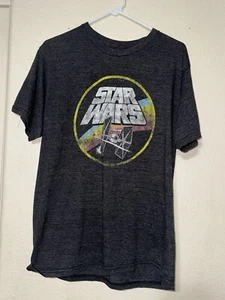 Camiseta para hombre Star Wars gris oscuro jaspeado negra grande - Imagen 1 de 4