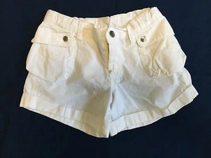 Ralph Lauren White Cuffed Shorts With Silver Tone Hardware Sz 5 - Picture 1 of 6