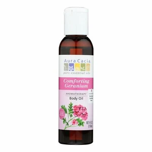 Aura Cacia Comforting Geranium Aromatherapy Body Oil Pure Essential Oil 4 fl oz - Picture 1 of 1