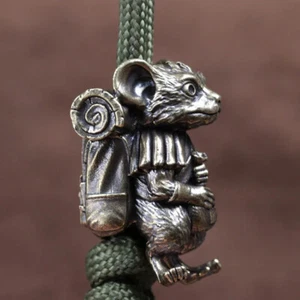 EDC Rat Traveler Paracord Knife Beads Lanyard Brass DIY Tools Outdoor Pendant - Picture 1 of 6