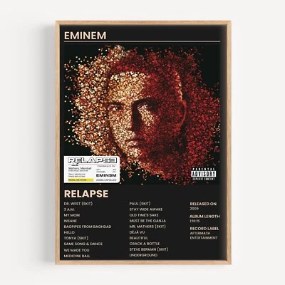 POSTERS EMPORIUM Eminem Relapse Album Cover Autographed Art Poster Print.