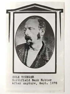 Vintage Real Photo Postcard RPPC James-Younger Gang Cole Younger Mugshot Photo - Picture 1 of 2