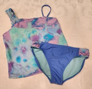 Wonder Nation 2 Piece Tankini Swimsuit Size L/G (10-12) Preowned Used EUC - Picture 1 of 4