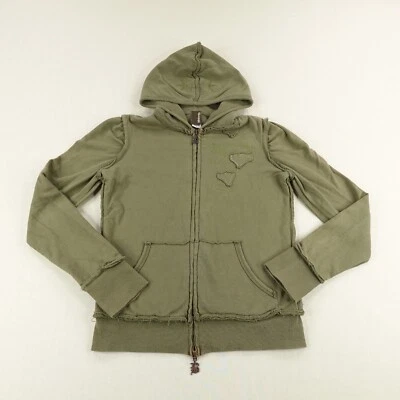 Vintage Billabong Hoodie Womens Small Green Thermal Sweatshirt Full Zip Up Y2K - Image 1 of 4