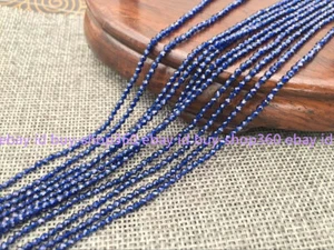 Natural Blue 2mm Faceted Jade Jadeite Gemstone Roundel Loose Beads 15" AAA - Picture 1 of 12