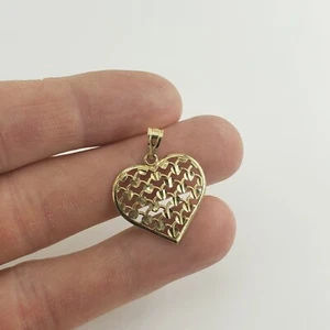 Michael Anthony 10k Gold Heart Pendant Love Womens Ladys Teen Girl BFF Sister - Picture 1 of 5