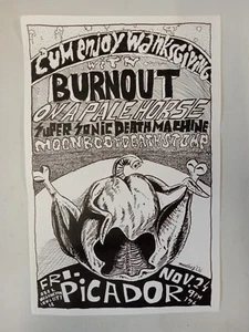 Burnout, On A Pale Horse at The Picador Iowa City, IA (Konzertplakat) 11X17 - Bild 1 von 1