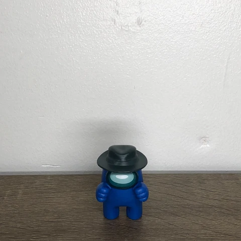 Among Us Figure Crewmate Black Fedora Action Figure Just Toys Collection Mini 2" Cover