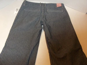 NWT Womens Size 10 Reg Old Navy The Flirt Mid-Rise Wide-Leg Pin Stripe Jeans - Picture 1 of 5