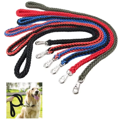 Durable Nylon Braided Large Dog Leash Traction Rope for Bulldog Rottweiler Hound - Image 1 of 4