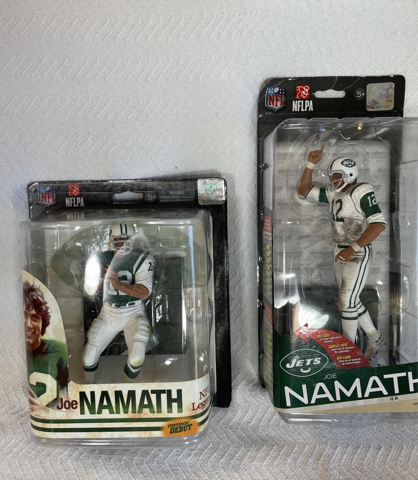 McFarlane Starting  Lineup Joe Namath 2 Figure Lot - Image 1 of 4