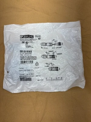 Phoenix Contact SACC-M12MS-5PL Circular Metric Connector Male Plug Assembly - Image 1 of 3