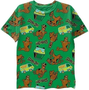Scooby-Doo Boys T-Shirt - Graphic Design Split T-Shirt and All Over Print... - Picture 1 of 11