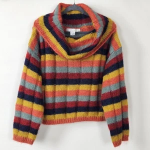 The Limited Vintage Damen M/L Mohair Mischung Strick Wasserfallausschnitt Pullover bunt WUNDERSCHÖN - Bild 1 von 13