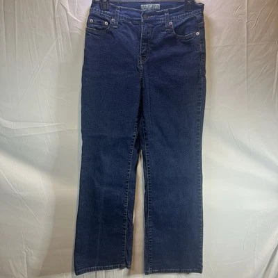 Pantalones de mezclilla para mujer Levi's 10P 512 perfectamente adelgazantes BootCut azul oscuro pequeños Foto 1 de 4