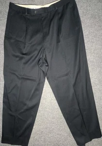 Pantalones plisados de lana Giorgio Armani Le Collezioni 38x30 azul marino liso a rayas - Imagen 1 de 5