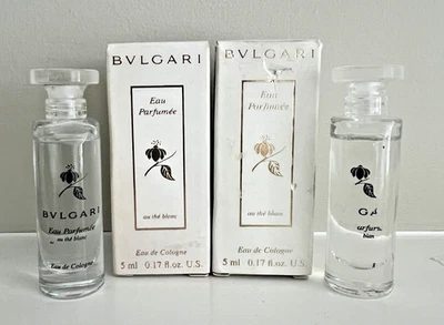 2 Bvlgari Au the Blanc Eau de Cologne Dabbers .17oz/ea - Nuevo en caja Ver notas Foto 1 de 3