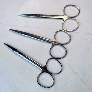 Lote de 3 tijeras finas V. Mueller SU1791, rectas, 4-1/2 pulgadas - Imagen 1 de 11