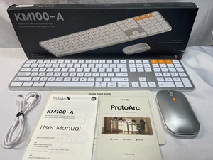 Clavier et souris Bluetooth rétroéclairés ProtoArc KM100-A pleine grandeur sans fil - Photo 1/15