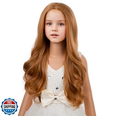 PATTNIUM Strawberry Blonde Wig for Girls Kids Long Blonde Wavy Curly Wig Chil - Image 1 of 4