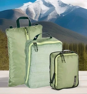 NWT Eagle Creek Essentials Set 3-Piece Lightweight PACKING CUBES Mossy Green - Picture 1 of 12