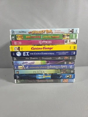  DVD Lot Sealed Bundle Of 11 Family Movies Dvd's Disney E.T. Tarzan Willy Wonka - Image 1 of 4