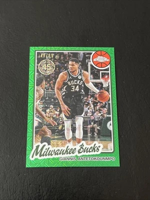 2025 Topps Giannis Antetokounmpo #TC-GA 1980-81 cromo verde mojo refractor/99 Foto 1 de 4
