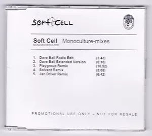 Soft Cell Monoculture Mixes Promo CDr MONOMIXCD003-CDR - Picture 1 of 2
