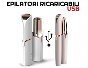 KIT EPILATORE DONNA FACCIALE DEPILATORE SOPRACCIGLIA VISO BAFFETTO USB RICARICAB - Foto 1 di 32